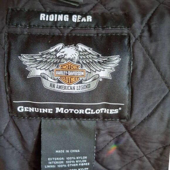 Harley-Davidson Women’s Quilted Riding Vest | Size Small | Black Zip Front Biker - Picture 6 of 9